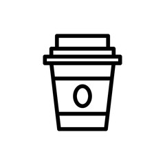 Coffee food and drink icon with black outline style. coffee, drink, mug, beverage, espresso, restaurant, hot. Vector illustration