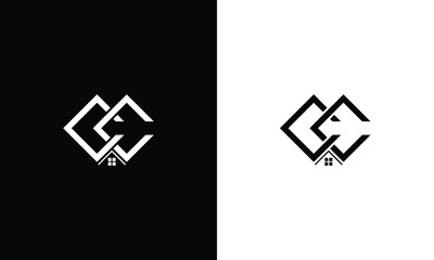 Fototapeta cc initials real estate building company logo design obraz