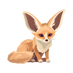 fennec fox icon isolated - obrazy, fototapety, plakaty
