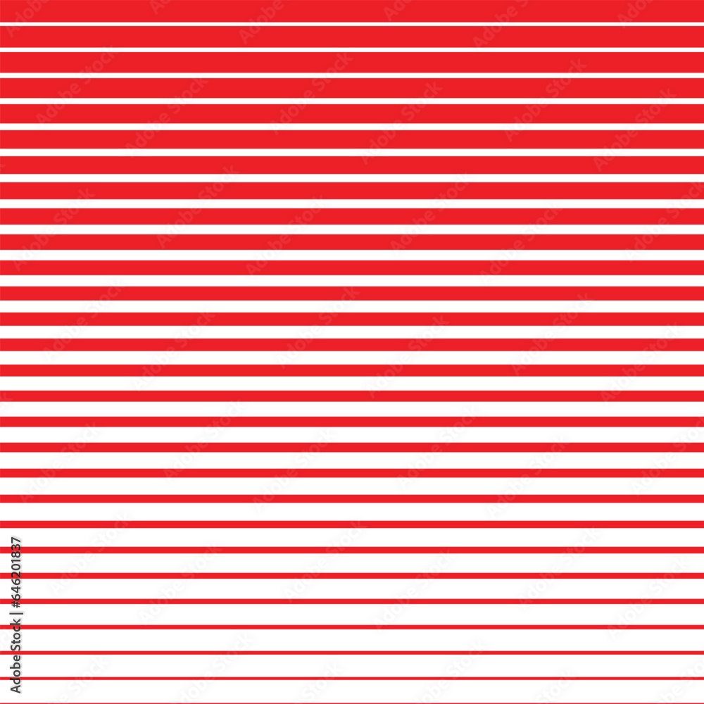 Poster abstract seamless big to small red horizontal line pattern.