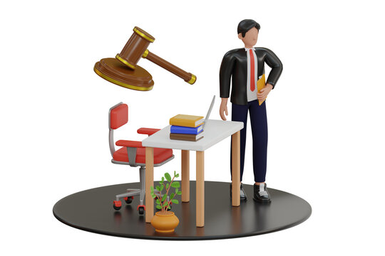 Business Lawyer 3d Illustration