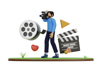 Film Director 3d Illustration