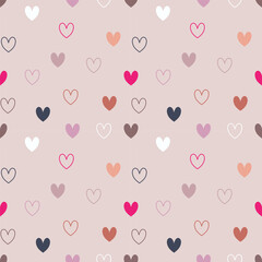 seamless background with hearts