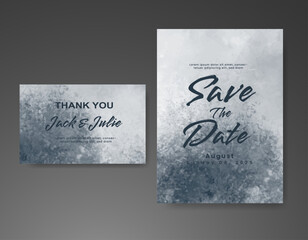 Wedding invitation with abstract watercolor background