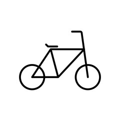Bicycle sport and fitness icon with black outline style. bicycle, bike, symbol, transport, transportation, design, vehicle. Vector illustration