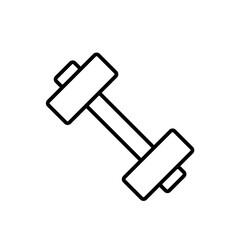 Dumbbell sport and fitness icon with black outline style. gym, sport, health, weight, fitness, exercise, muscle. Vector illustration