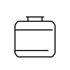 Protein sport and fitness icon with black outline style. protein, symbol, healthy, health, nutrition, food, lifestyle. Vector illustration