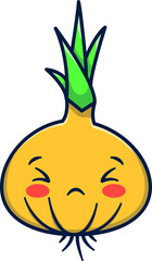 Onion Cute Illustration