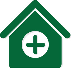 Obraz premium green color hospital icon vector graphic design
