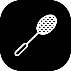 Racket sport and fitness icon with black filled line outline style. sport, racket, symbol, tennis, game, competition, ball. Vector illustration