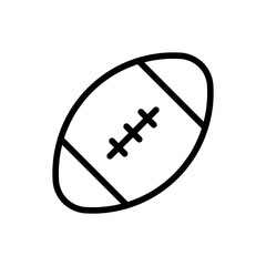 American football sport and fitness icon with black outline style. football, ball, game, american, touchdown, sport, goal. Vector illustration