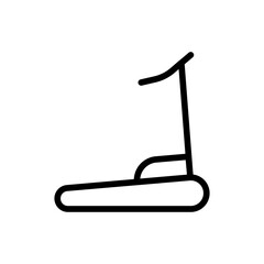 Treadmill sport and fitness icon with black outline style. fitness, treadmill, sport, weight, exercise, gym, health. Vector illustration