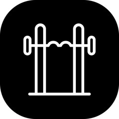 Dumbbell sport and fitness icon with black filled outline style. gym, sport, health, weight, fitness, exercise, muscle. Vector illustration