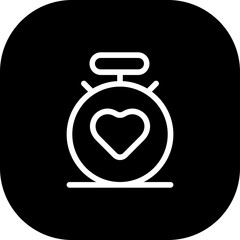 Heart beats controlling tool sport and fitness icon with black filled outline style. sign, tool, medical, symbol, heart, hear, app. Vector illustration