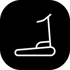 Treadmill sport and fitness icon with black filled outline style. fitness, treadmill, sport, weight, exercise, gym, health. Vector illustration