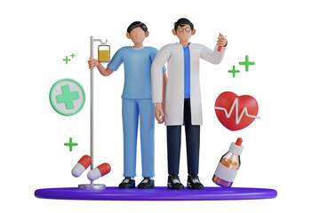 Medical Team 3d Illustration