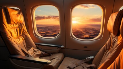 view from a luxury plane, with a landscape and large windows to appreciate it, mexico latin america