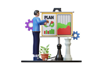 Business Strategic Planning 3d Illustration