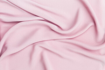 Obraz premium Pink waving fabric background, blank pink fabric texture background