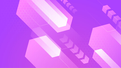 Purple violet and white vector futuristic technological background with shapes