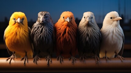 Fototapeta premium Group of bird.