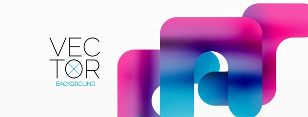 Gradient Geometry. Minimalist Fusion of Lines and Circles, Crafting Serene, Captivating Abstract Background