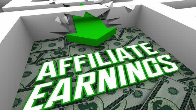 Affiliate Earnings Make Money Referral Program Earn More Income Maze 3d Animation