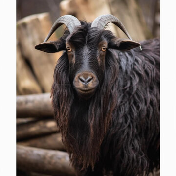 adorable black goat