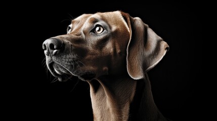 Fototapeta premium Dog close-up portrait background. Cute&nbsp;adorable funny fluffy puppy face. Home pets, animal care, love and friendship, domestic animals concept..