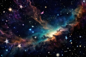 galaxy with beautifly colours, and stars