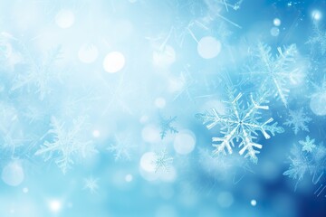 beautiful ice blue water snowflake winter background