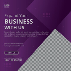 Fototapeta premium Digital business marketing social media post and web banner template. Fully editable.