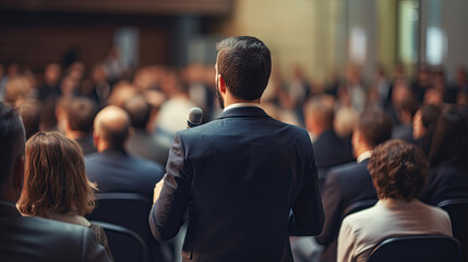 Millennial black businesswoman addressing colleagues at a corporate business meeting, close up