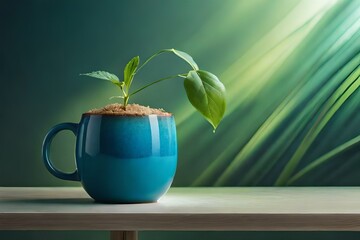 green plant in a cup