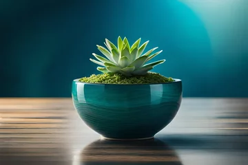 Zelfklevend Fotobehang cactus in flowerpot © baloch