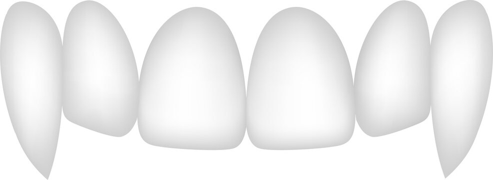 Vampire's teeth with fangs on transparent background. Illustration for halloween concept.