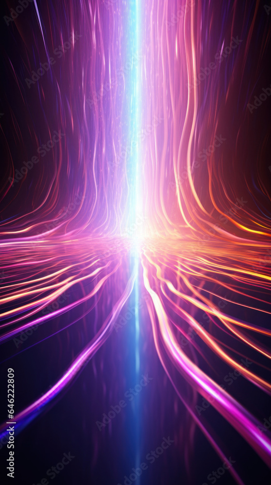 Poster abstract neon background with colorful lines