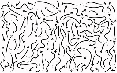 vector hand drawn stylish arrow set design