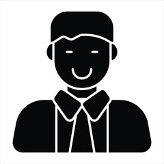 man employee glyph icon design style