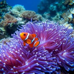 colorful clown fish