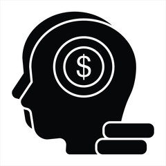 human mind glyph icon design style