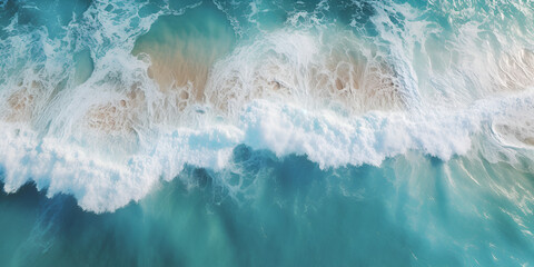 Aerial views of the costa brava in catalonia. beach full of rocks and waves in spain