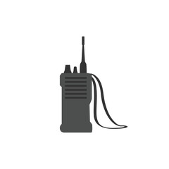 Vector illustrations of walkie talkie, radio set isolated on white background
