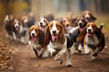 Group of dogs in the street