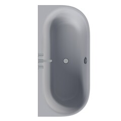 bathtub isolated on a white background, 3D illustration, and a CG render