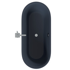 bathtub isolated on a transparent background, 3D illustration, and a CG render
