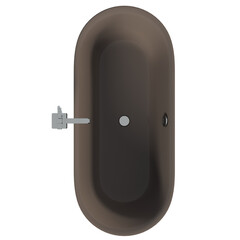 bathtub isolated on a transparent background, 3D illustration, and a CG render
