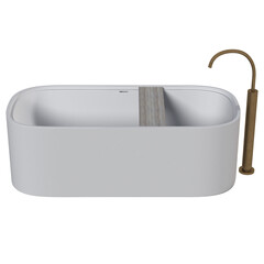 bathtub isolated on a transparent background, 3D illustration, and a CG render
