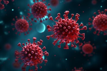 Close-up macro details Coronavirus Covid-19 background, Coronavirus outbreak COVID-19. Medicine concept, Microbiologie 3D