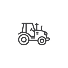 Tractor line icon